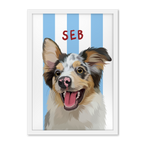 "Beach Blue™ — White Frame"