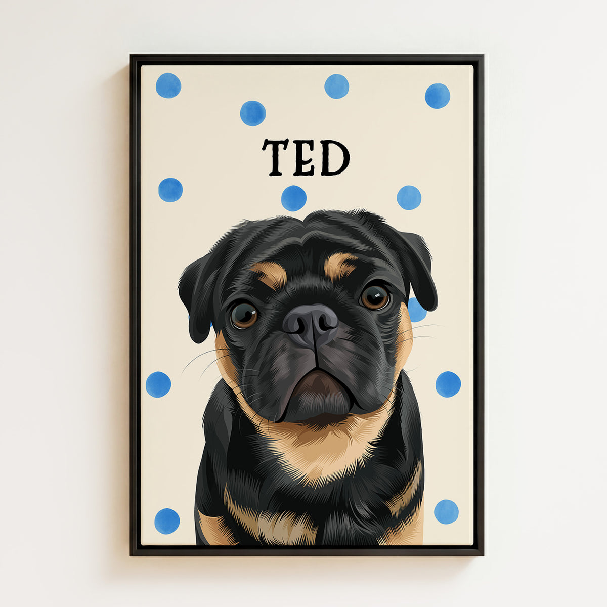Polka Dot | Custom Pet Portrait Canvas