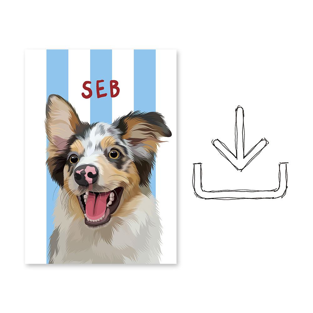 Stripy | Custom Pet Portrait