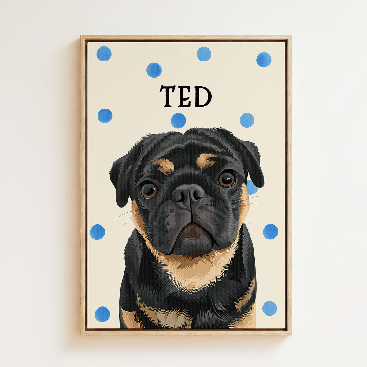 Polka Dot | Custom Pet Portrait Canvas