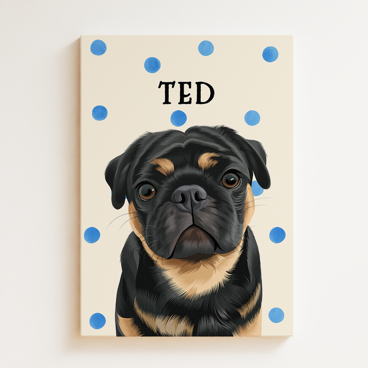Polka Dot | Custom Pet Portrait Canvas