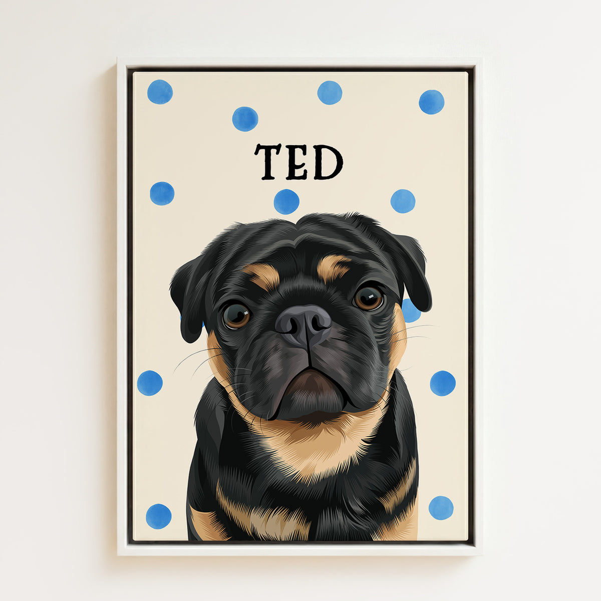 Polka Dot | Custom Pet Portrait Canvas