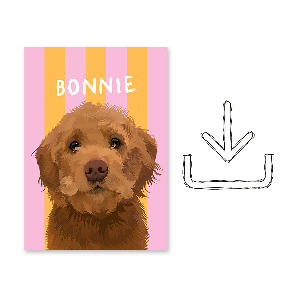 Stripy | Custom Pet Portrait