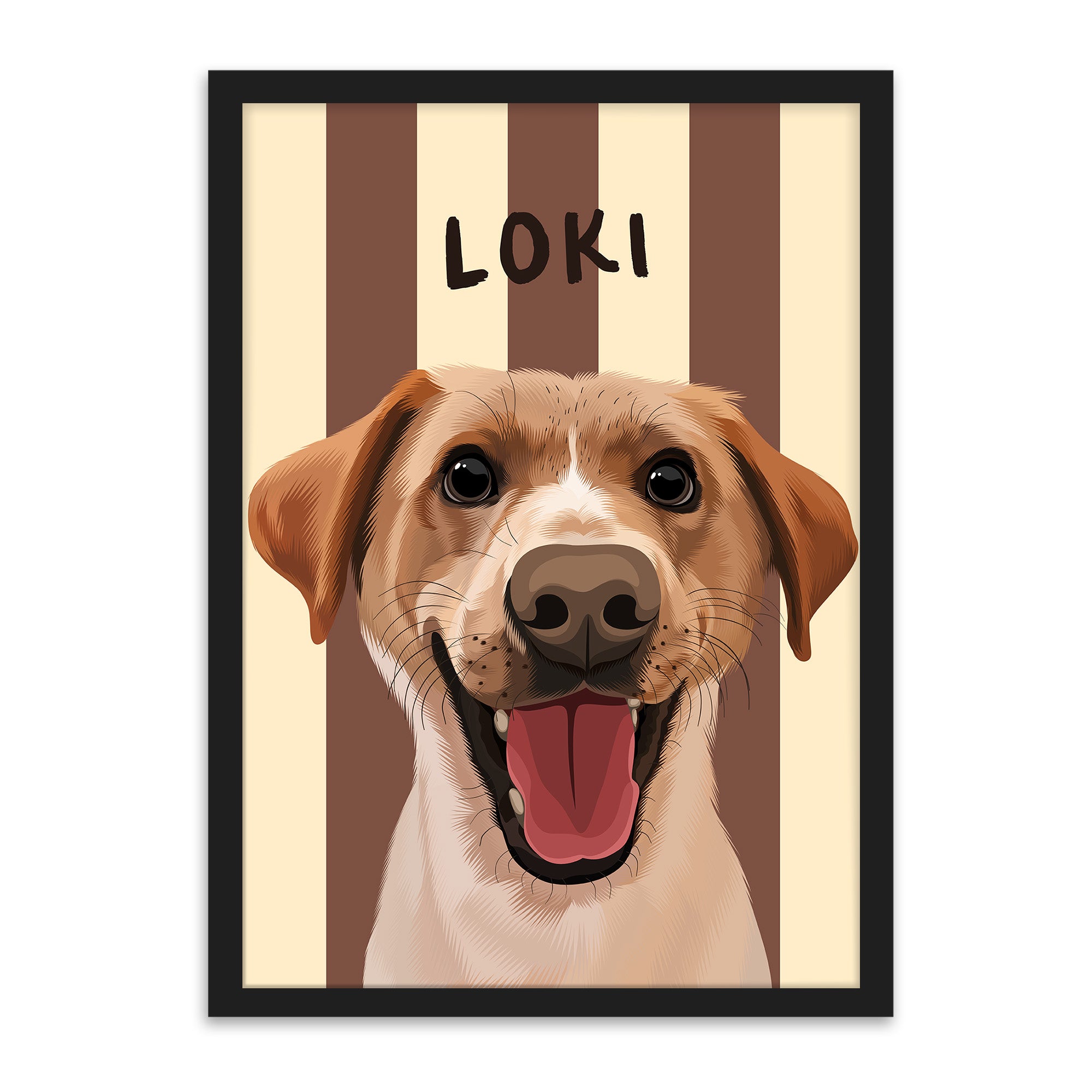 Stripes | Custom Pet Portrait
