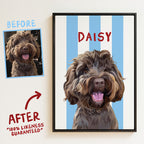 Stripy - Custom Pet Portrait Canvas