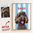 Stripy | Custom Pet Portrait Canvas