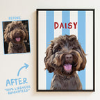 Stripy | Custom Pet Portrait Canvas