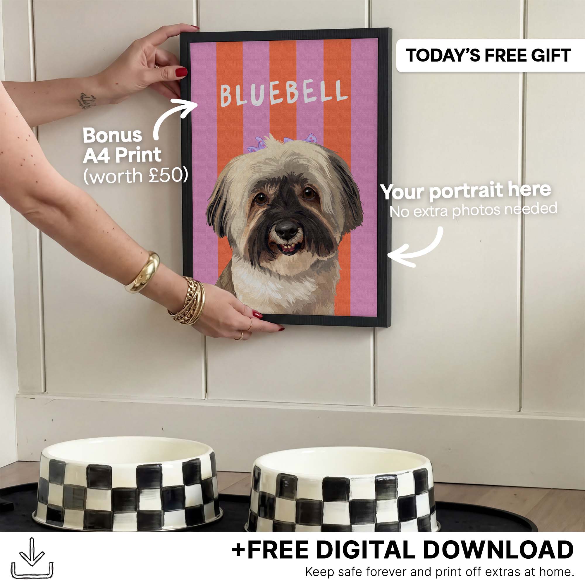 Stripy - Custom Pet Portrait