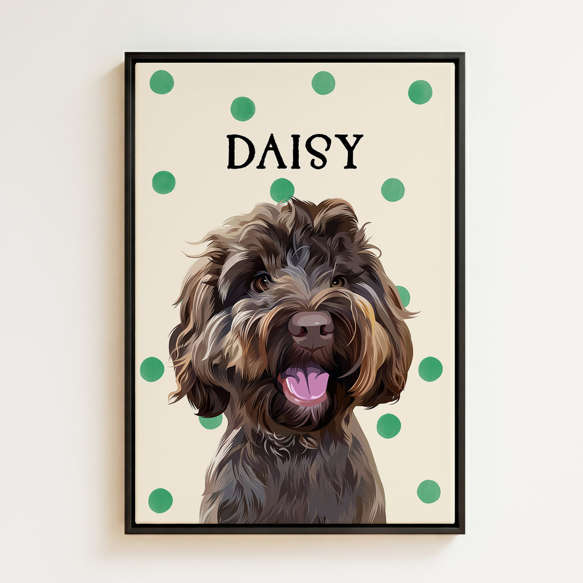 Polka Dot | Custom Pet Portrait Canvas