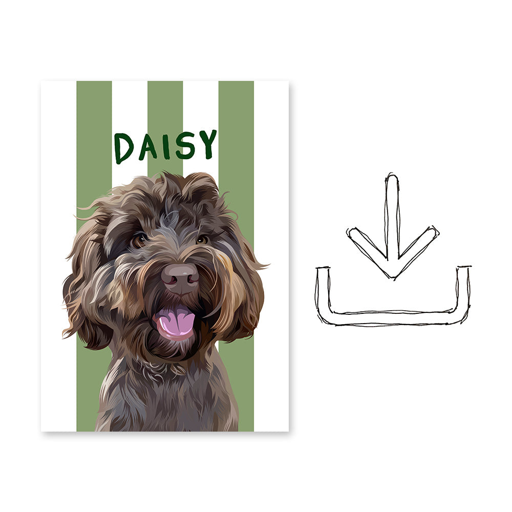 Stripy | Custom Pet Portrait
