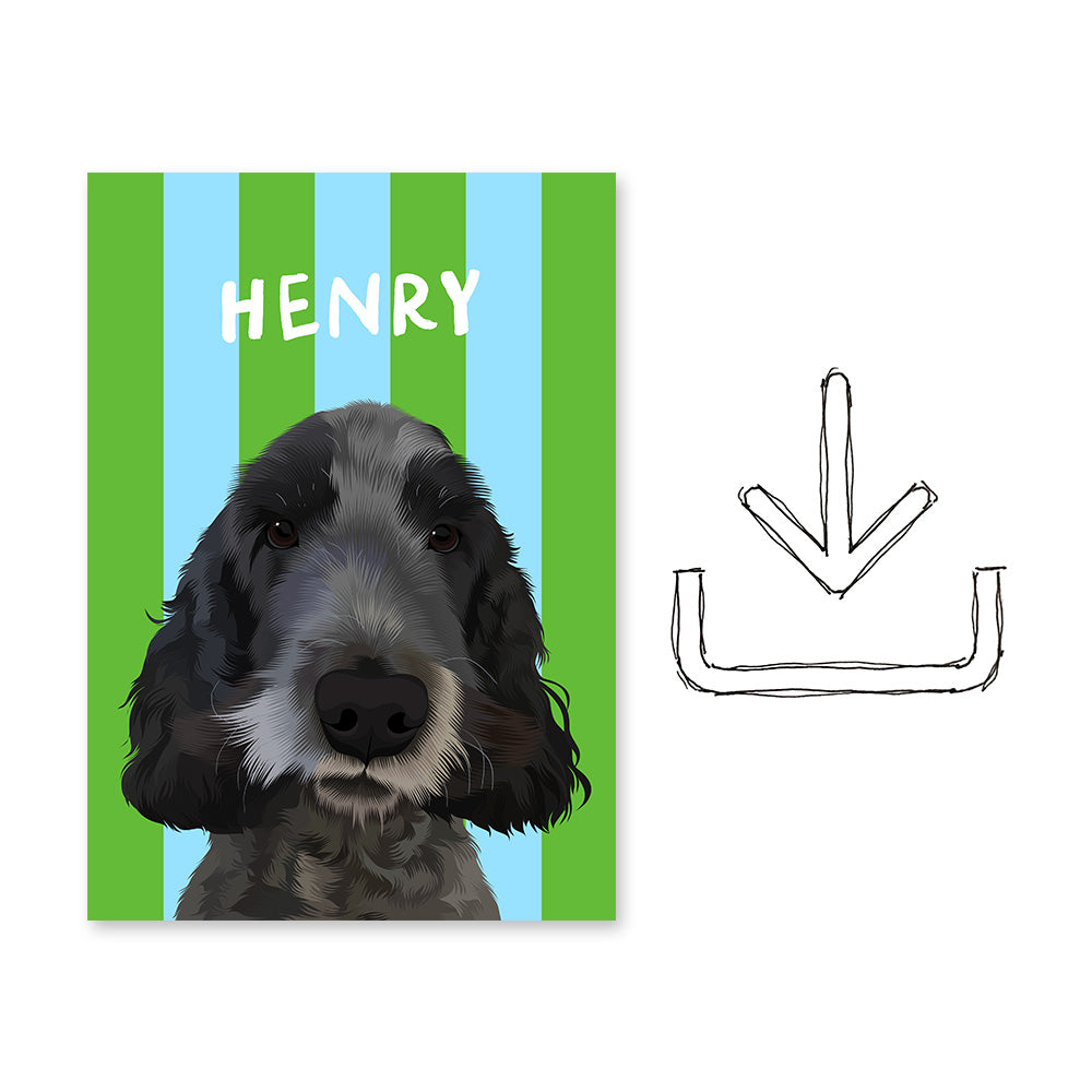 Stripy | Custom Pet Portrait
