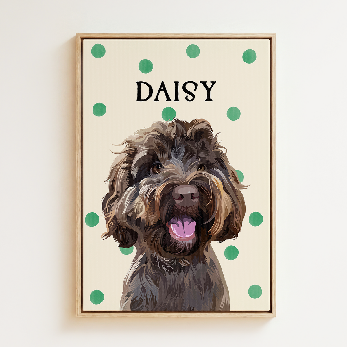 Polka Dot | Custom Pet Portrait Canvas