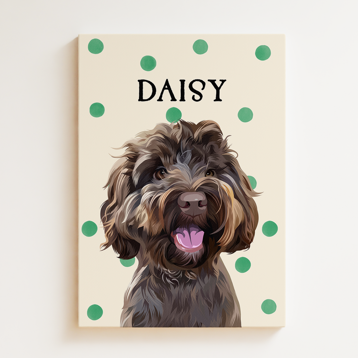 Polka Dot | Custom Pet Portrait Canvas