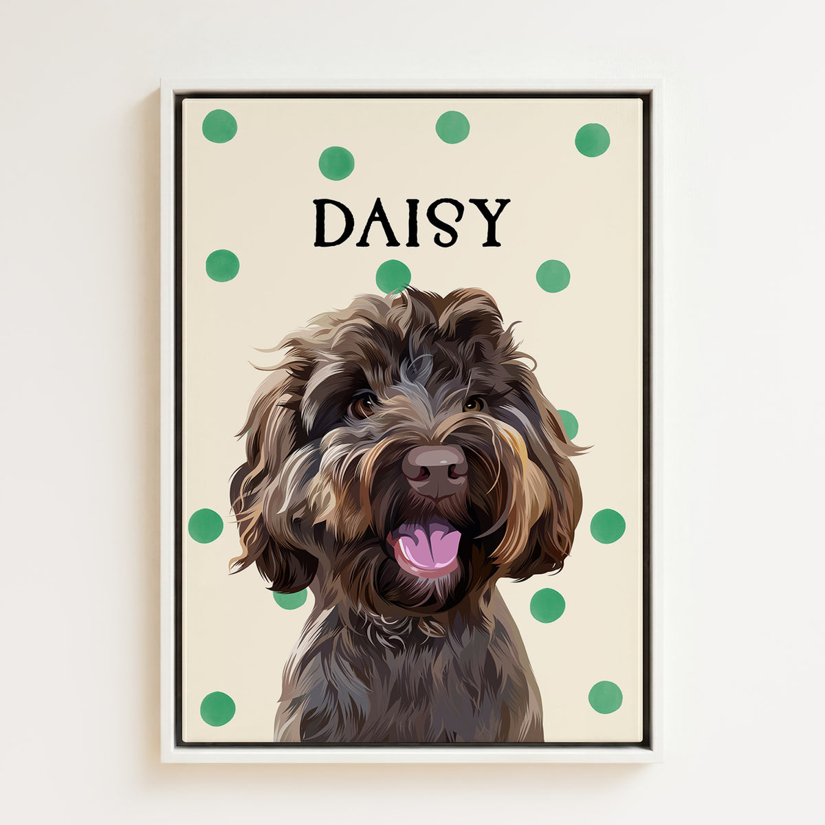 Polka Dot | Custom Pet Portrait Canvas