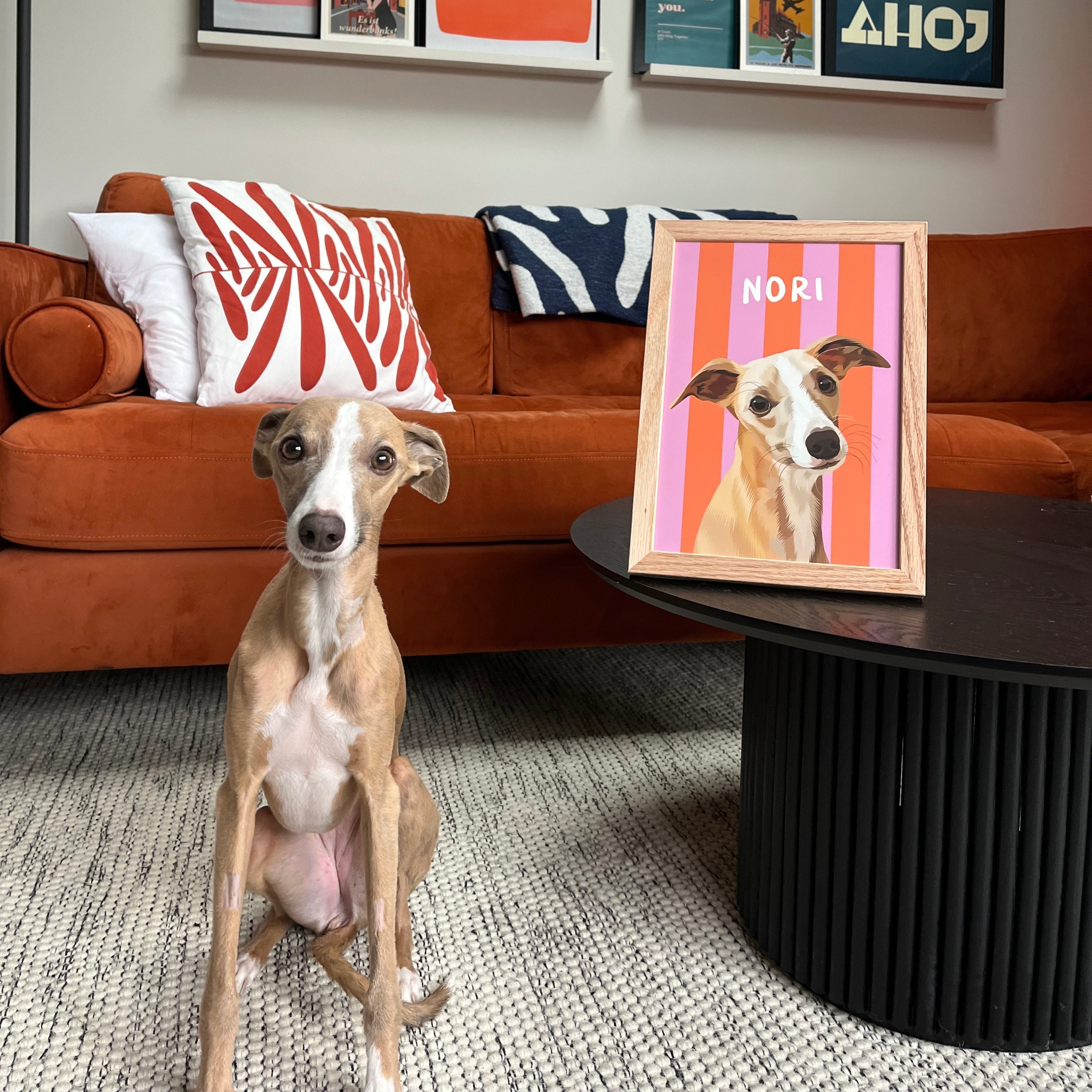 Stripes | Custom Pet Portrait