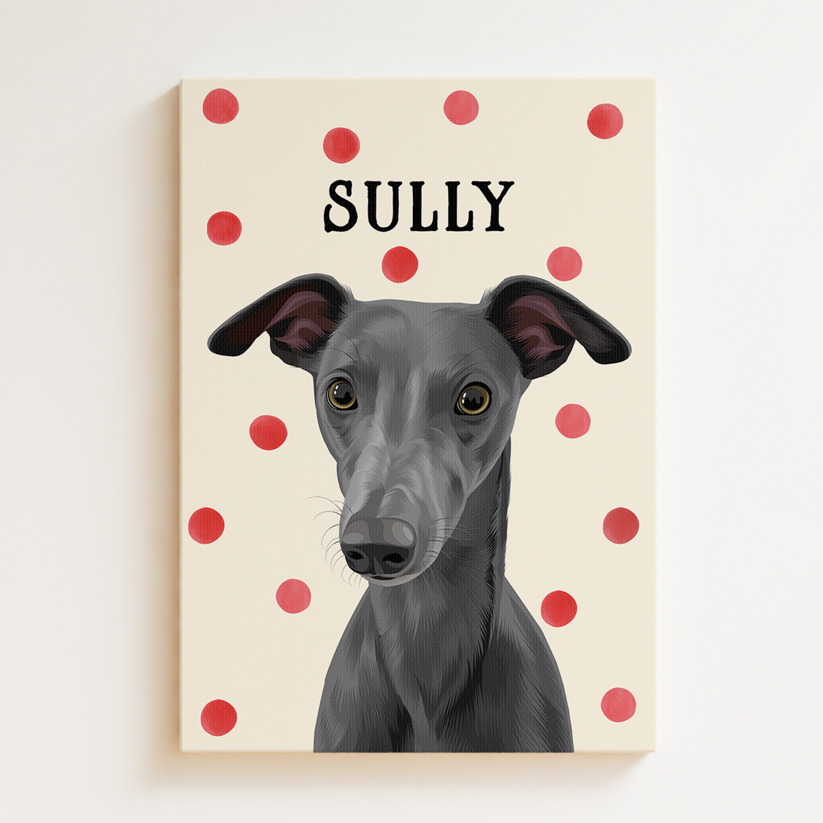 Polka Dot | Custom Pet Portrait Canvas