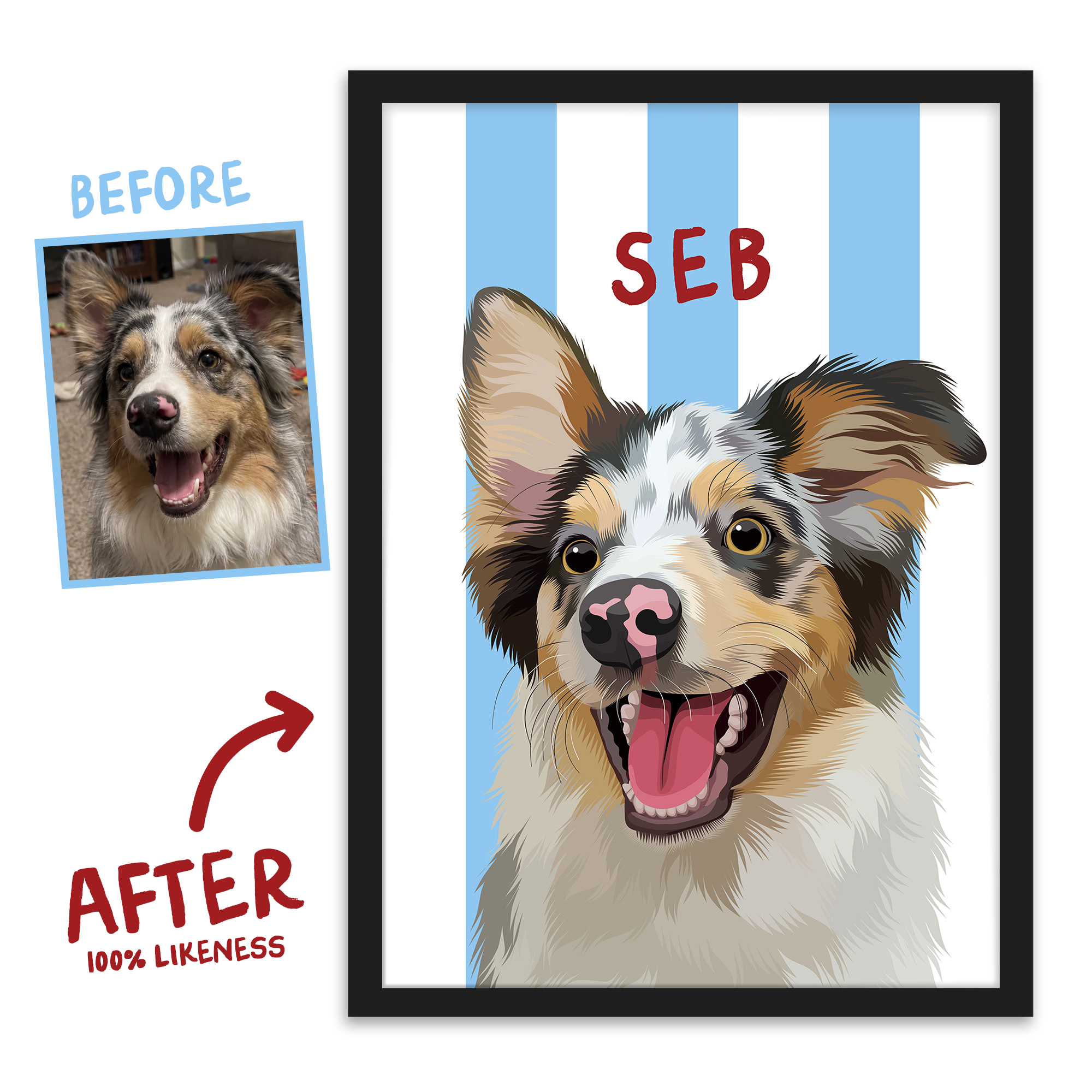 Stripy - Custom Pet Portrait