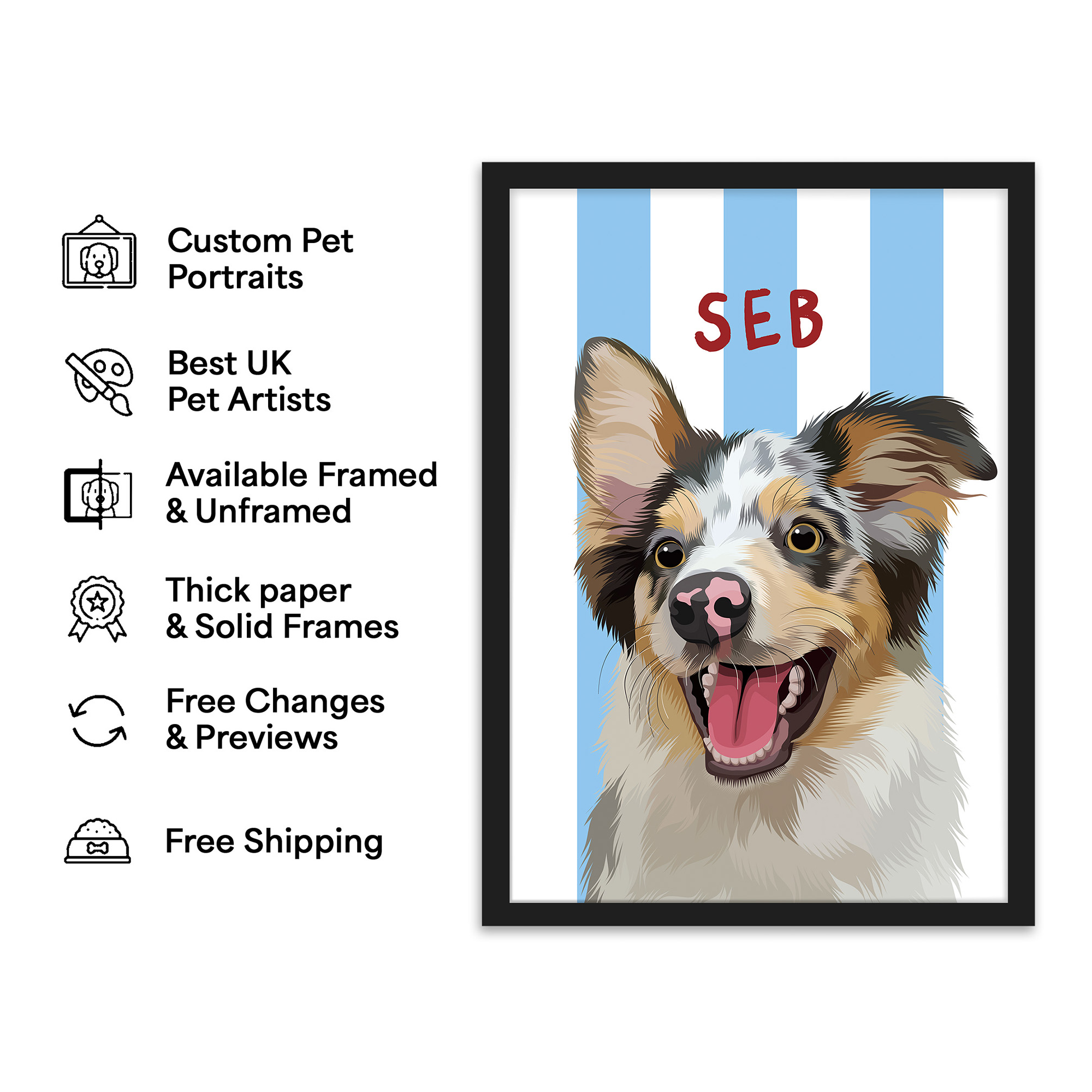 Stripy | Custom Pet Portrait
