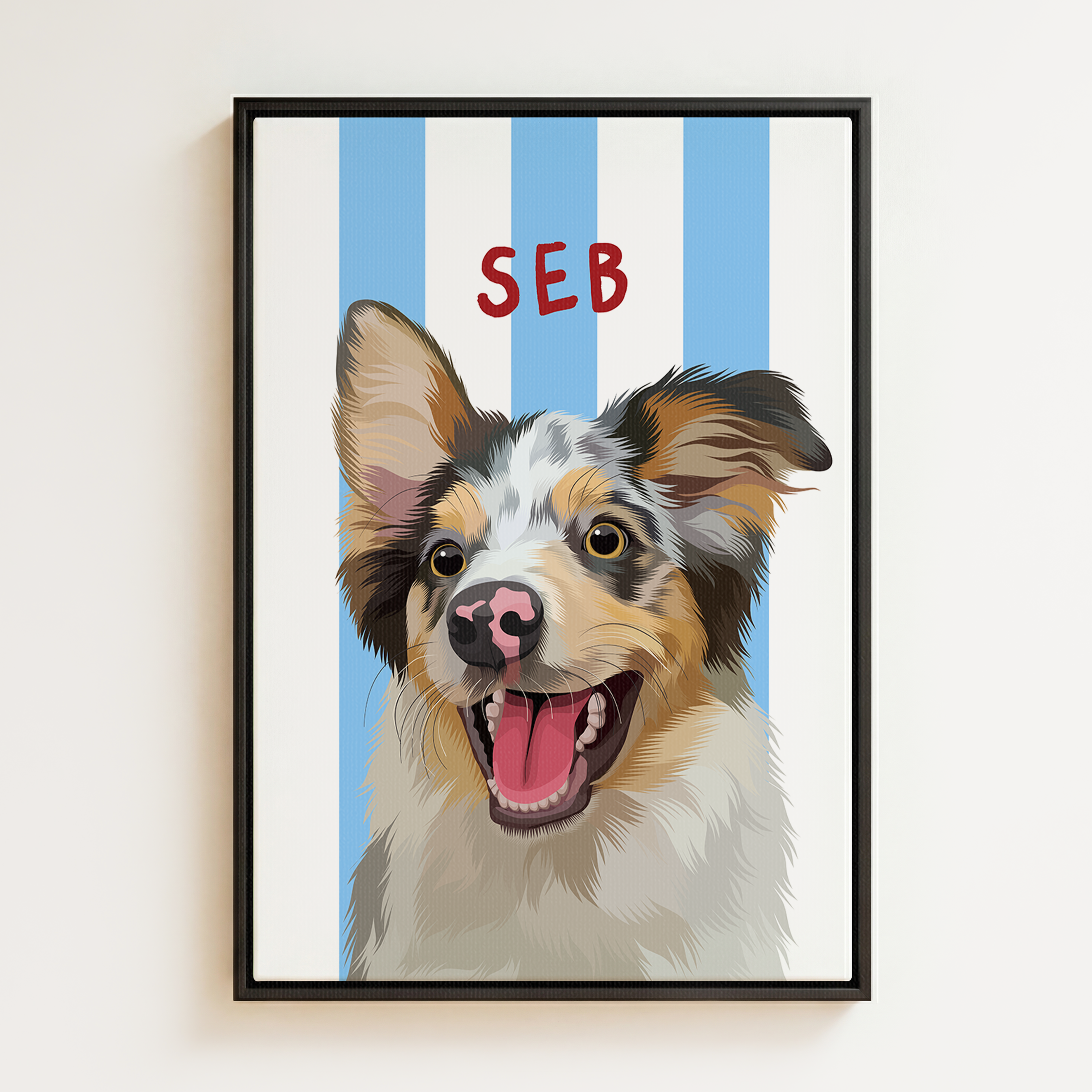 Stripy | Custom Pet Portrait Canvas