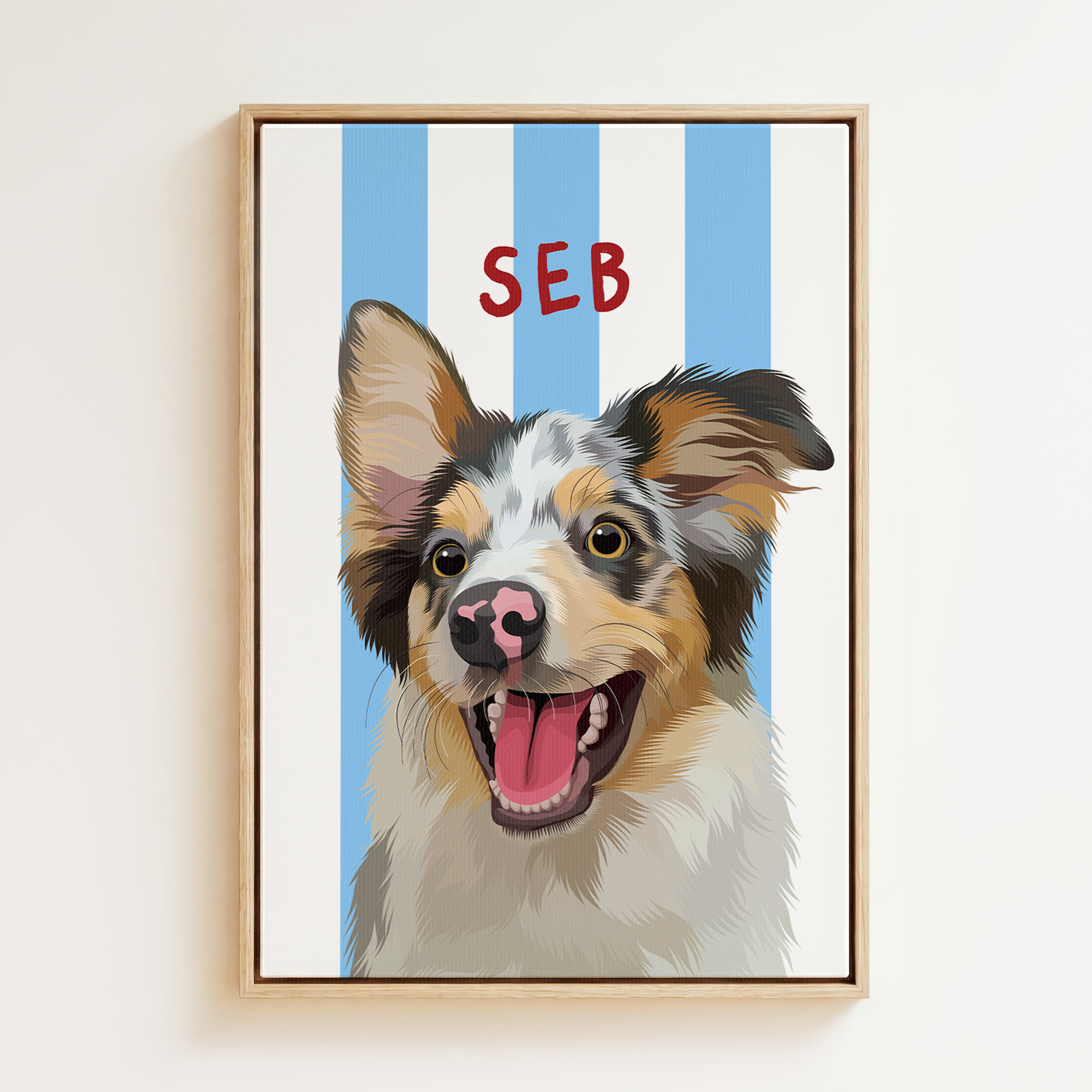 Stripy | Custom Pet Portrait Canvas