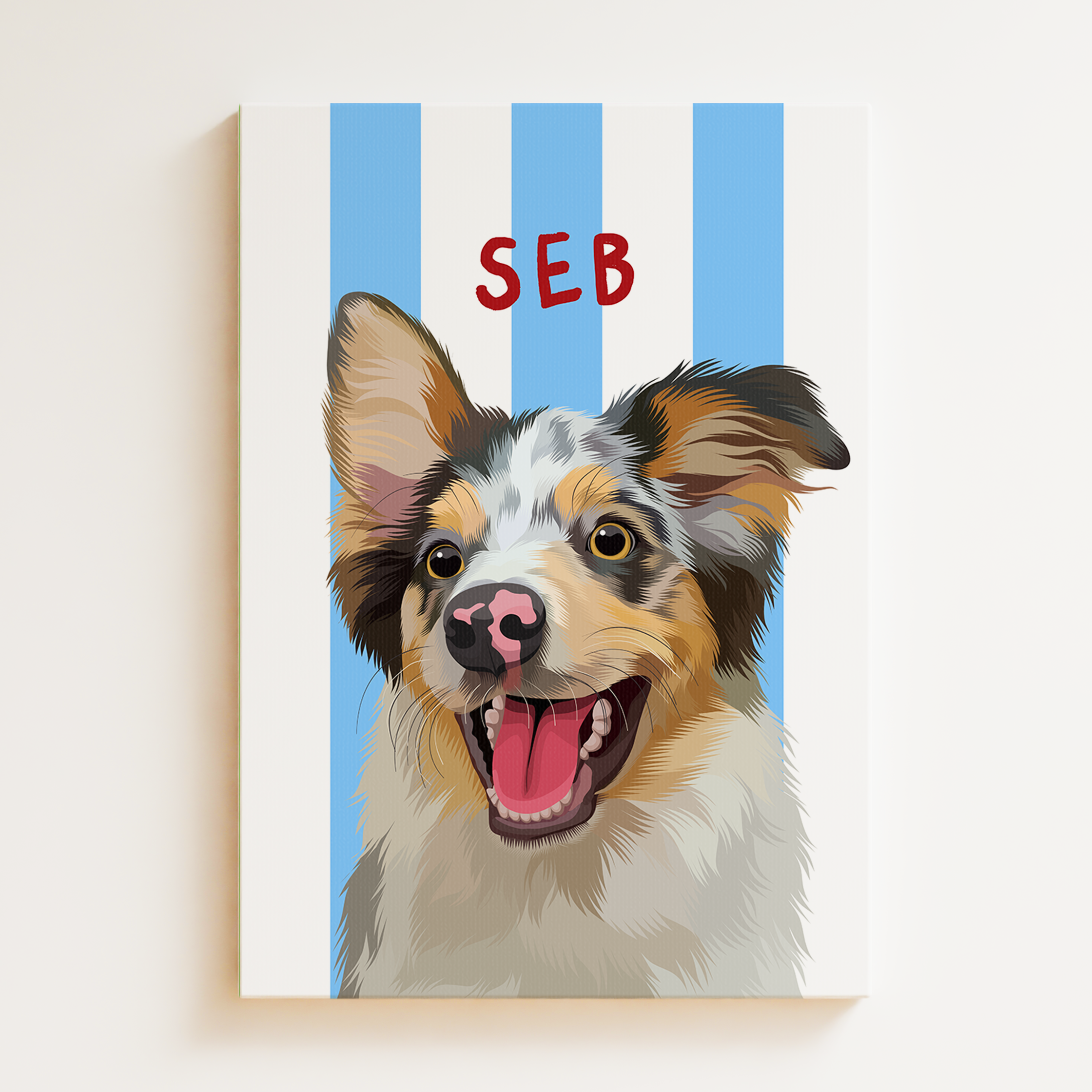 Stripy | Custom Pet Portrait Canvas