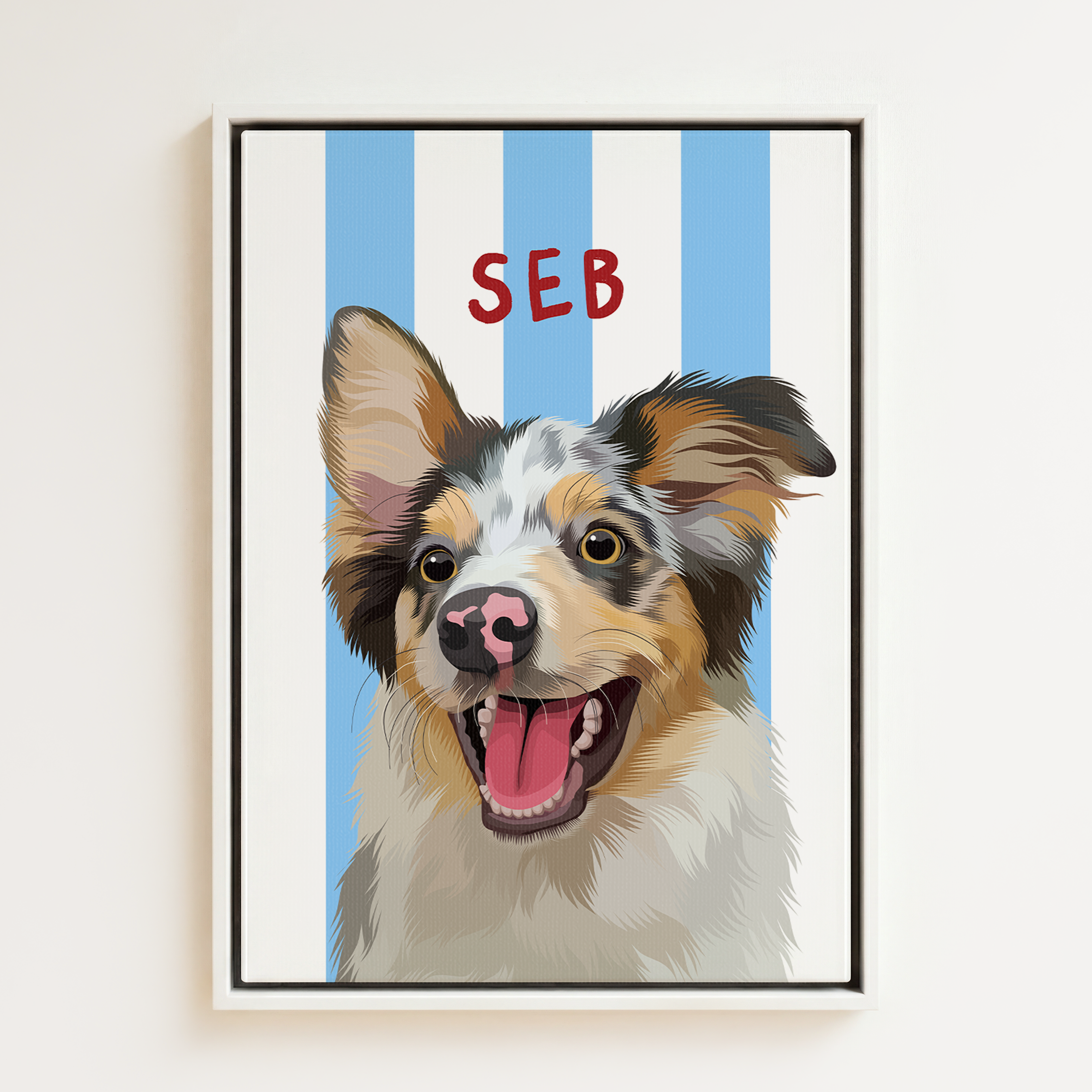 Stripy | Custom Pet Portrait Canvas