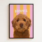 Stripy - Custom Pet Portrait Canvas