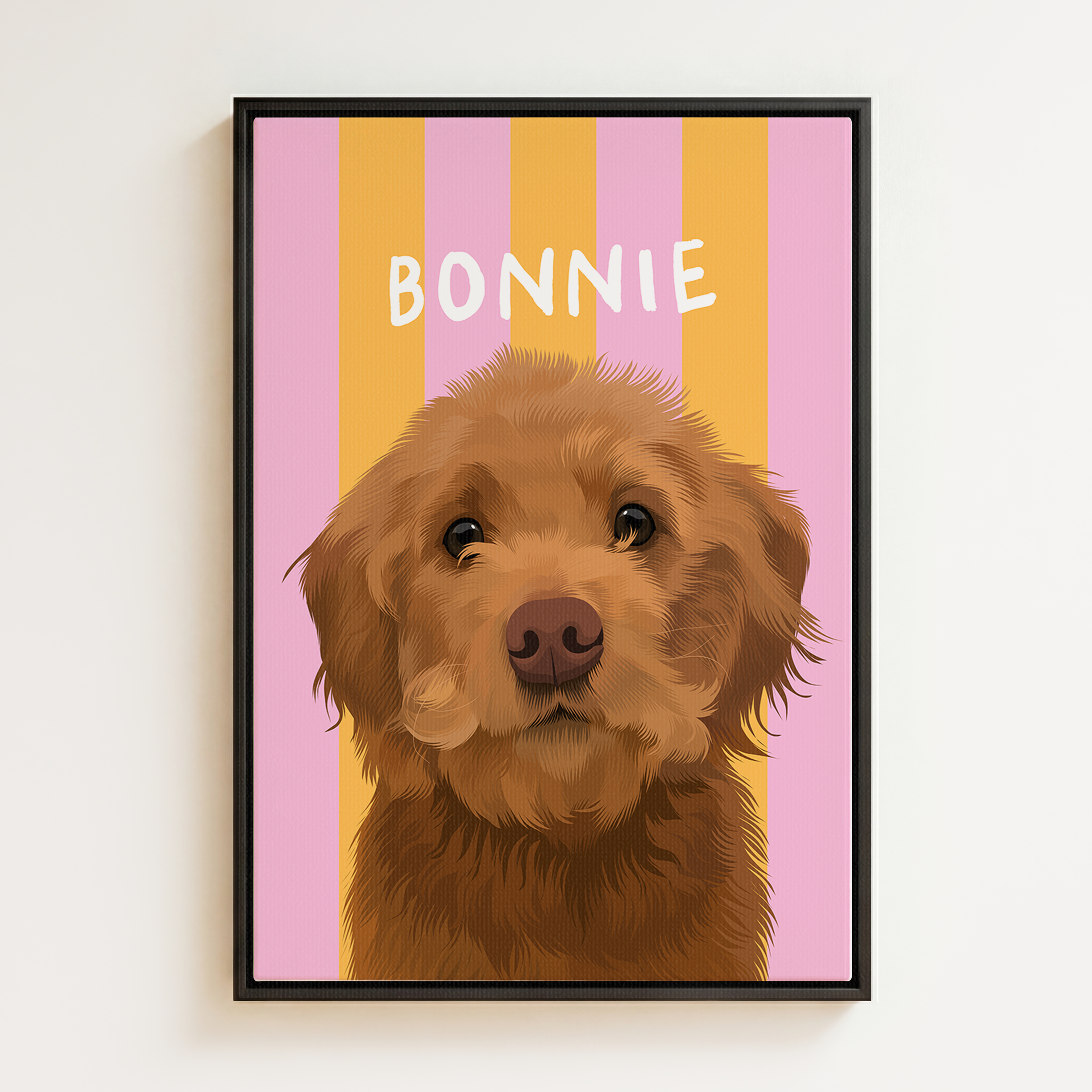 Stripy | Custom Pet Portrait Canvas