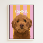 Stripy - Custom Pet Portrait Canvas
