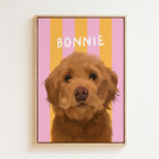 Stripy - Custom Pet Portrait Canvas