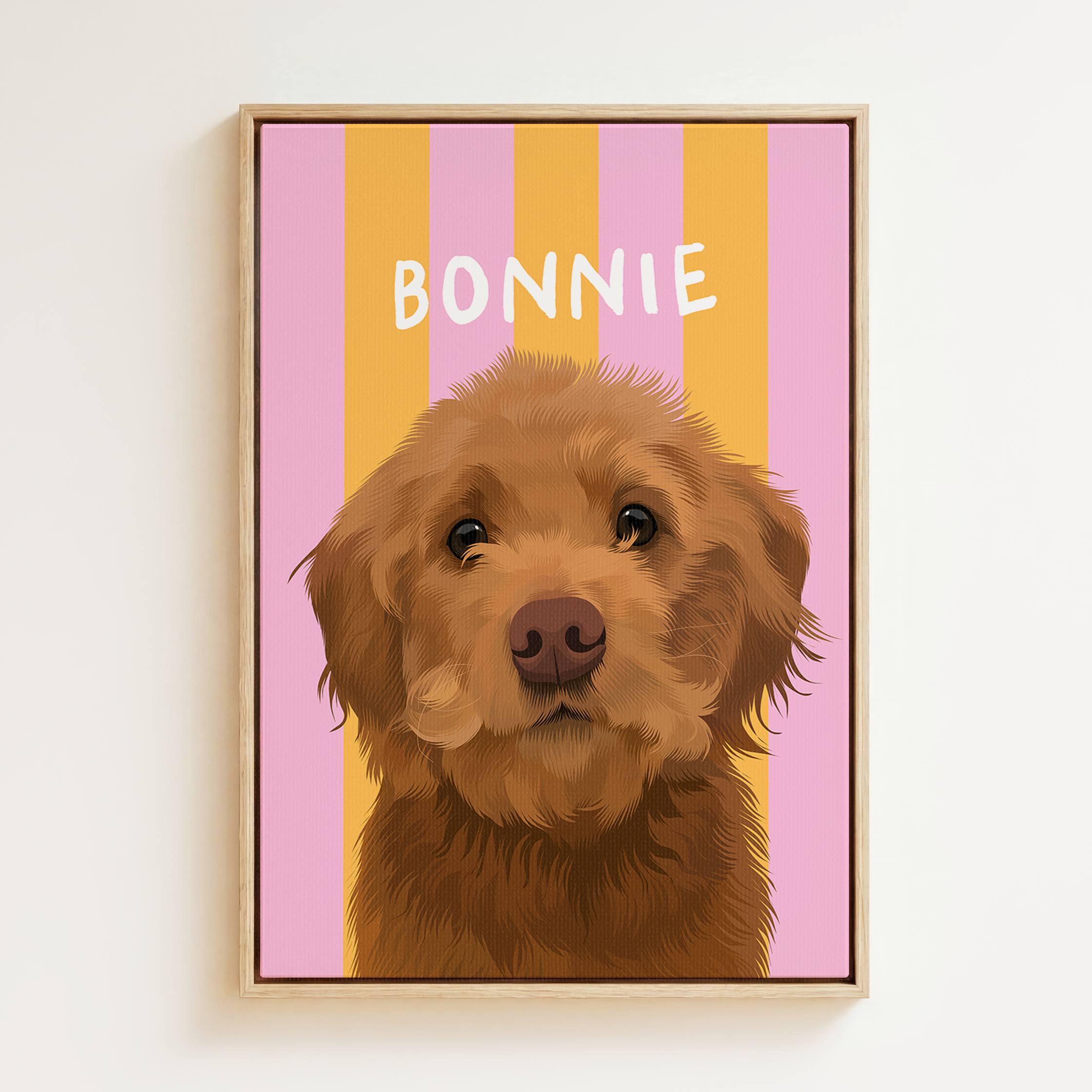 Stripy | Custom Pet Portrait Canvas