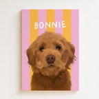 Stripy - Custom Pet Portrait Canvas
