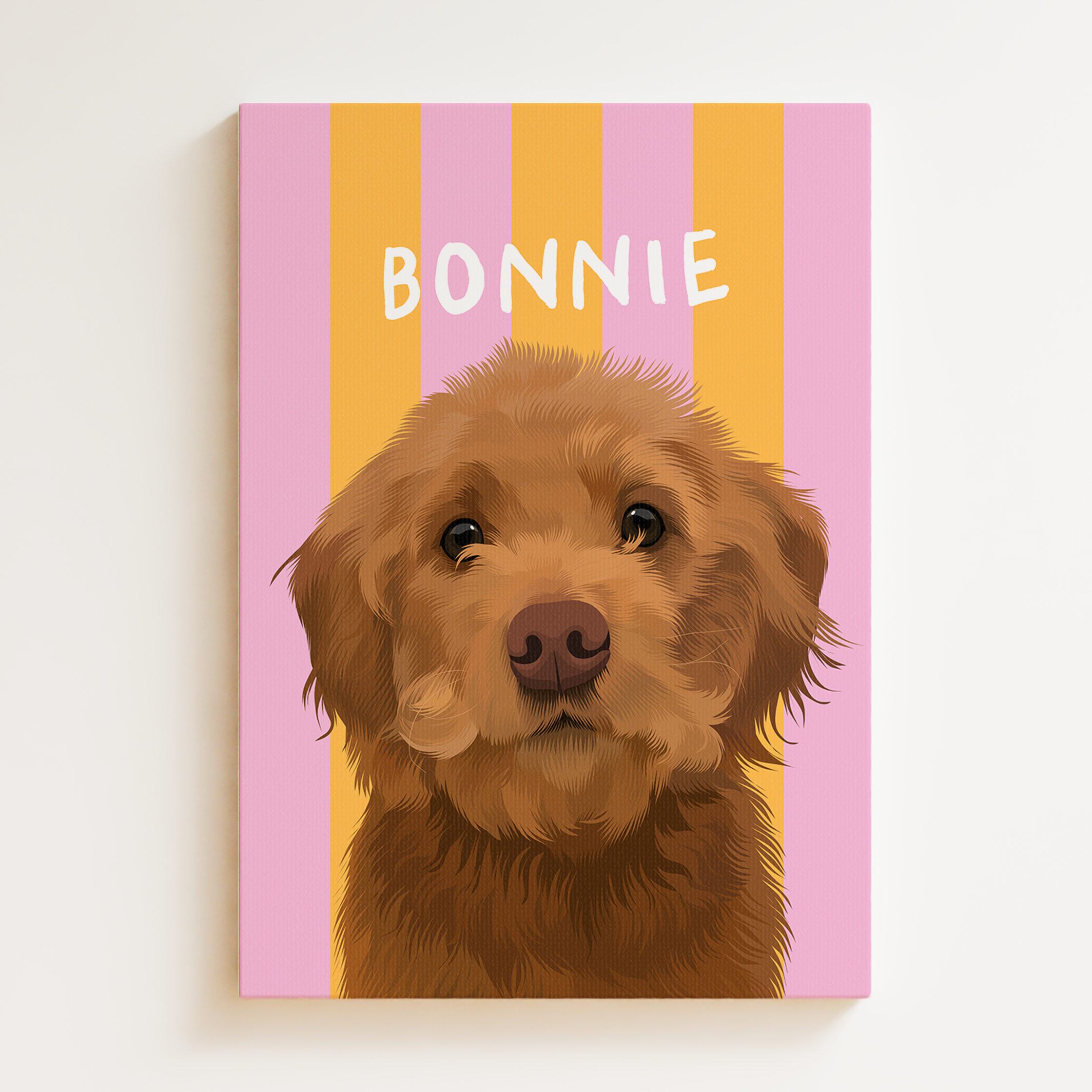 Stripy | Custom Pet Portrait Canvas