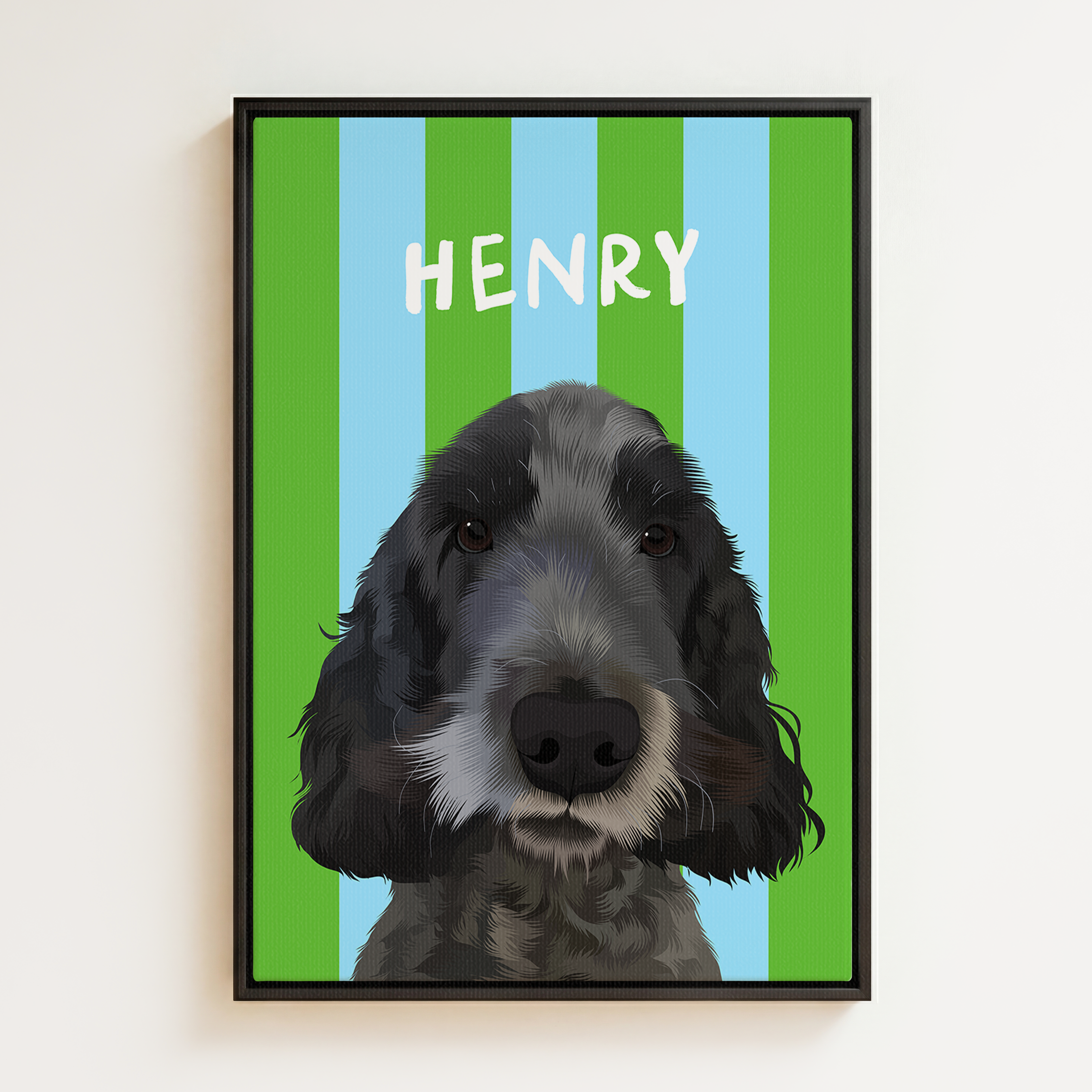 Stripy | Custom Pet Portrait Canvas