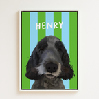 Stripy - Custom Pet Portrait Canvas