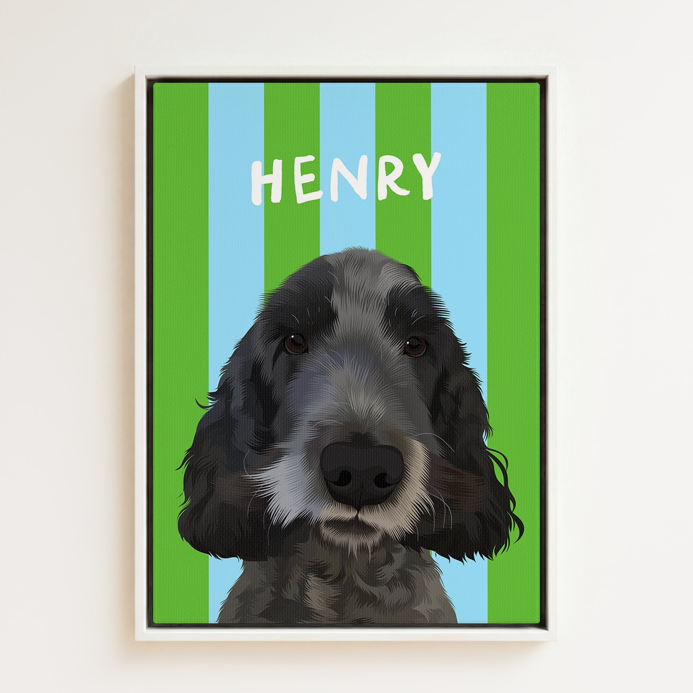 Stripy | Custom Pet Portrait Canvas