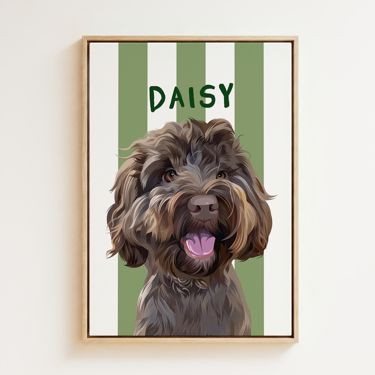 Stripy | Custom Pet Portrait Canvas