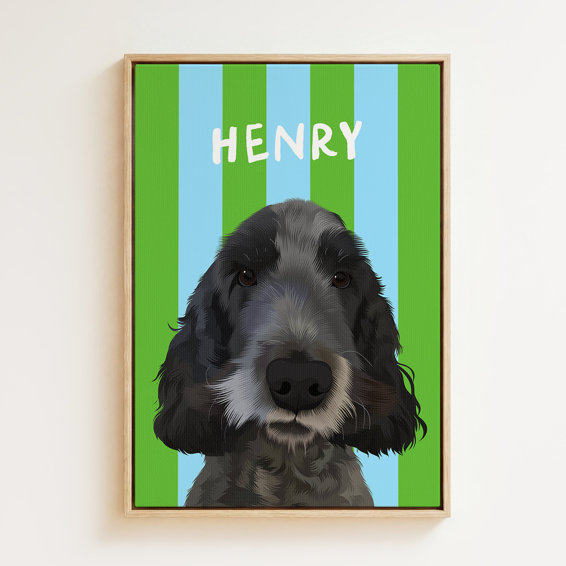 Stripy | Custom Pet Portrait Canvas