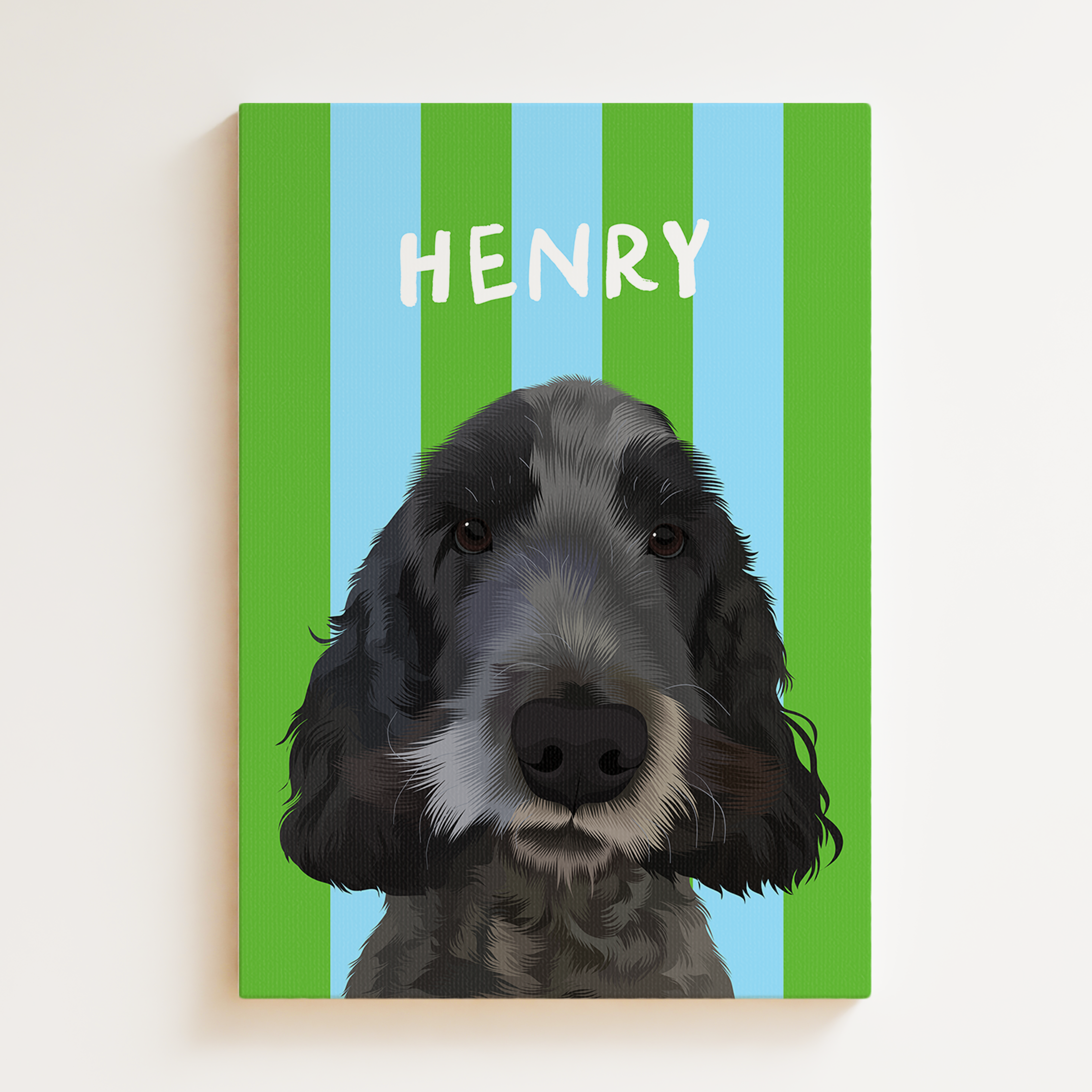 Stripy | Custom Pet Portrait Canvas