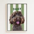 Stripy - Custom Pet Portrait Canvas