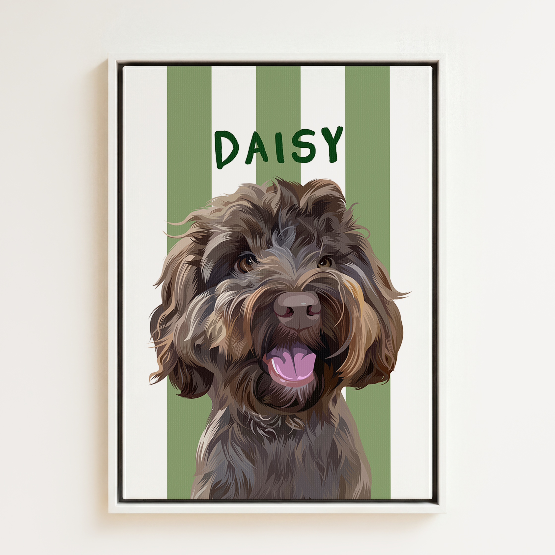 Stripy | Custom Pet Portrait Canvas
