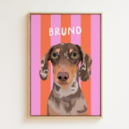 Stripy - Custom Pet Portrait Canvas