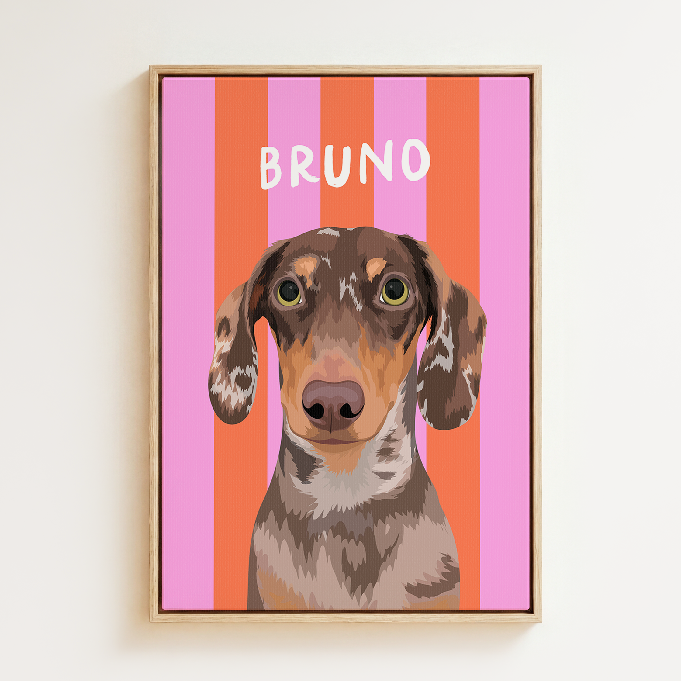 Stripy | Custom Pet Portrait Canvas
