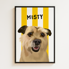 Stripy - Custom Pet Portrait Canvas