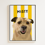 Stripy - Custom Pet Portrait Canvas