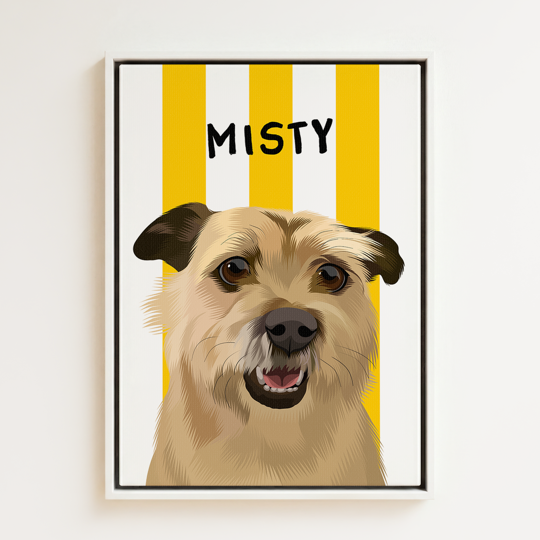 Stripy | Custom Pet Portrait Canvas