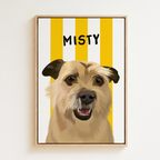 Stripy - Custom Pet Portrait Canvas