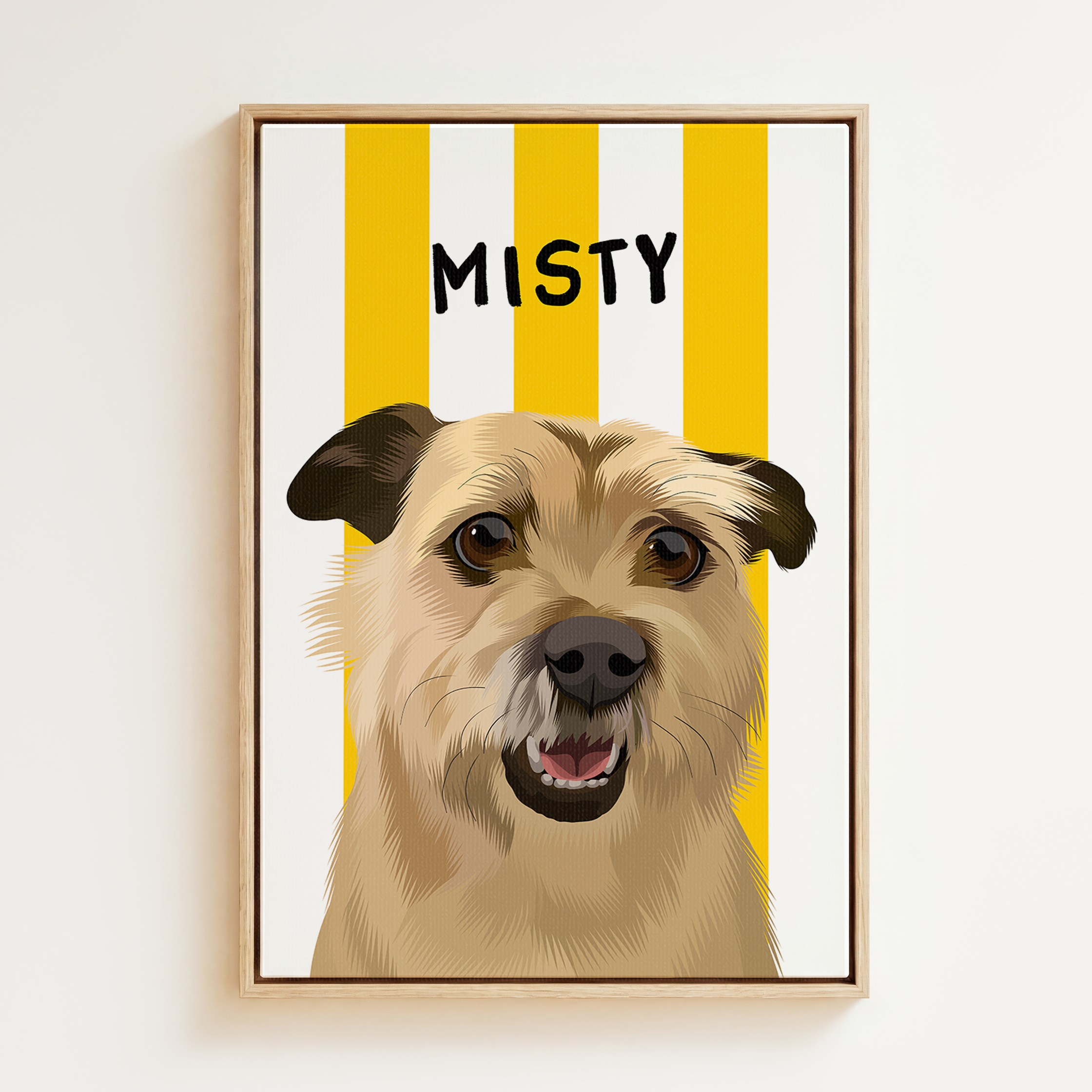 Stripy | Custom Pet Portrait Canvas