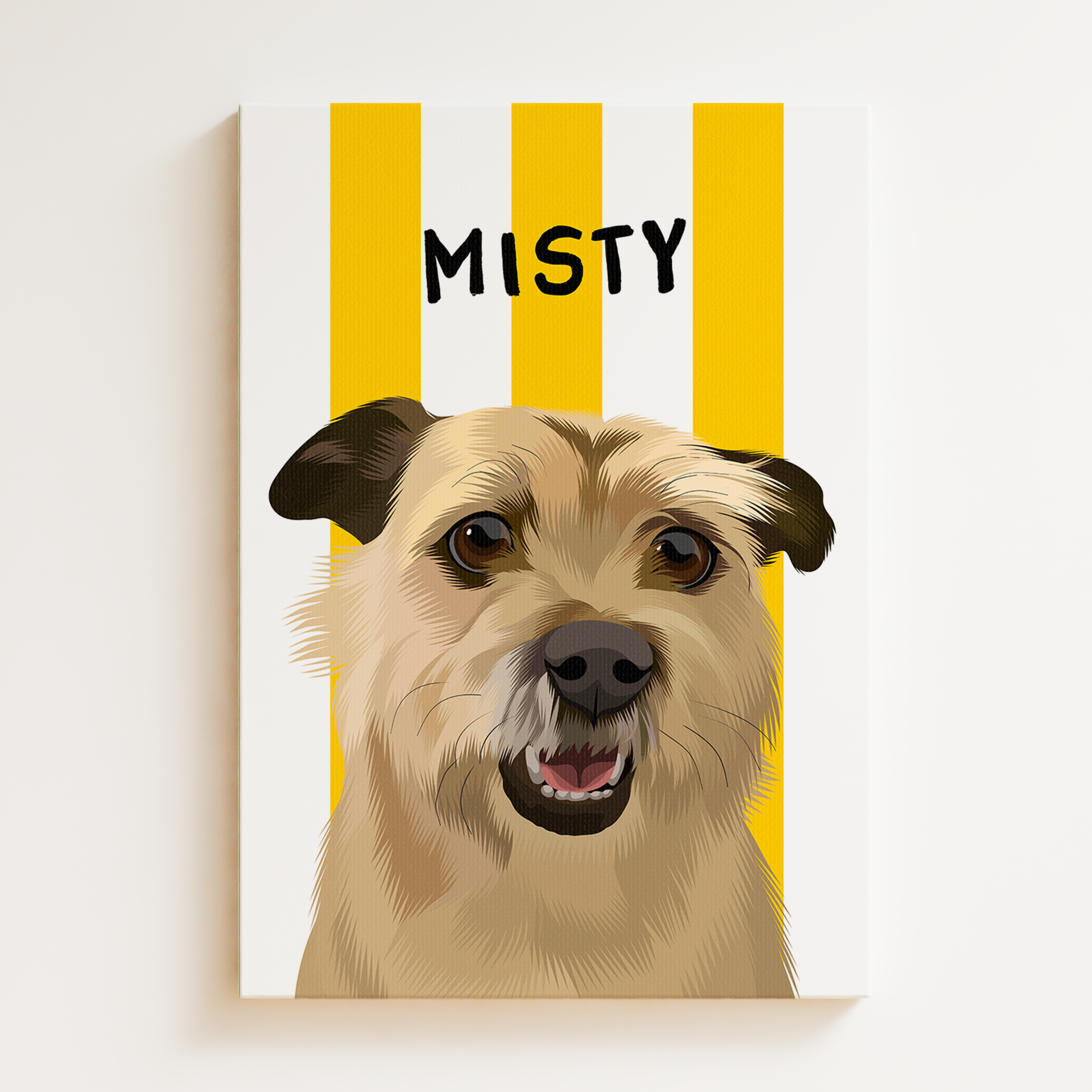 Stripy | Custom Pet Portrait Canvas