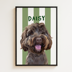 Stripy - Custom Pet Portrait Canvas